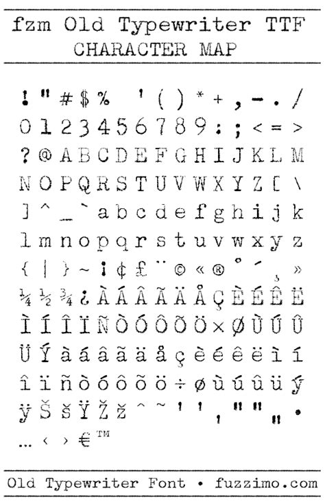 Free Old Typewriter Font | fuzzimo | Free typewriter font, Typewriter font, Old typewriter font