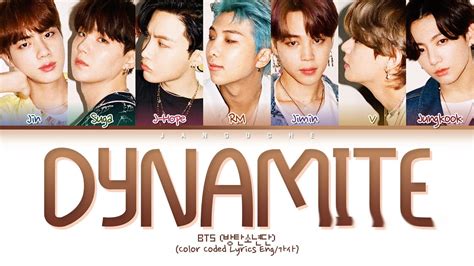 BTS (방탄소년단) - "Dynamite" (Color Coded Lyrics) - YouTube