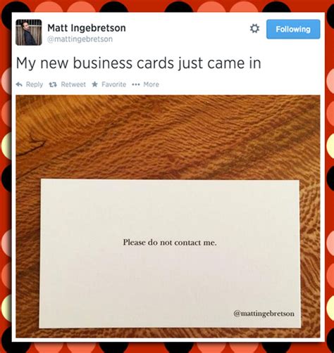 Hilarious Business Cards That Should Easily Lead to More Business - Mandatory