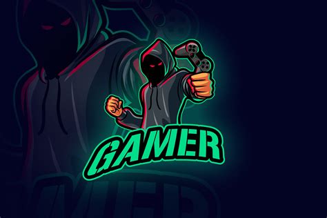 Hoodie Gamer Logo | Illustrator Templates ~ Creative Market