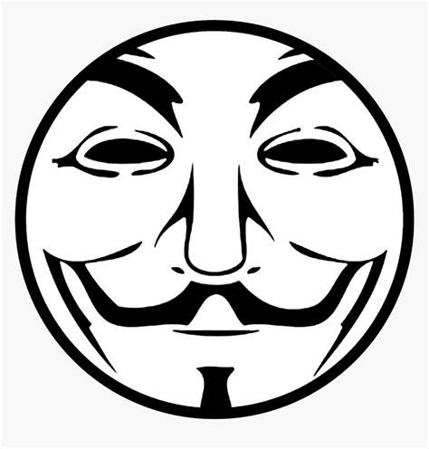 #anonymous - Guy Fawkes Mask Logo, HD Png Download - kindpng