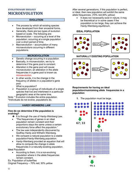 LEC 4- Microevolution - EVOLUTIONARY BIOLOGY MICROEVOLUTION EVOLUTION ...