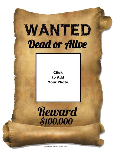 Free Wanted Poster Maker | Make a Free Printable Wanted Poster Online