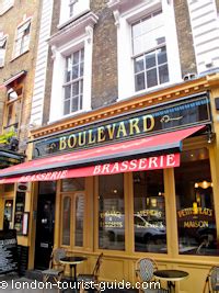 Boulevard Brasserie French Restaurant in Covent Garden, London