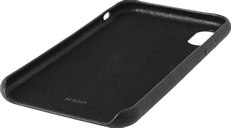 KMP 1417670601: Genuine leather Case for iPhone X, black at reichelt ...