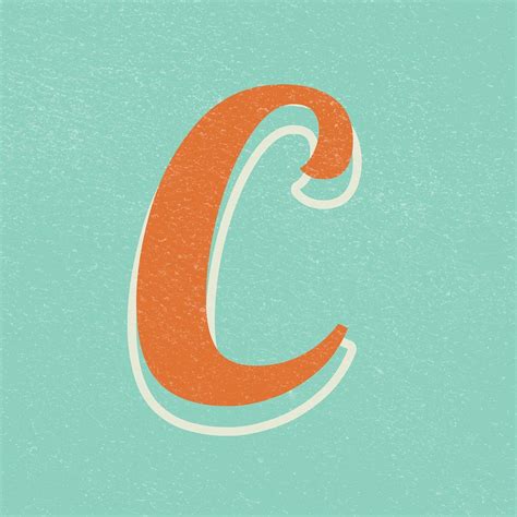 Alphabet letter C retro bold font | free image by rawpixel.com / jingpixar Lettering Fonts ...
