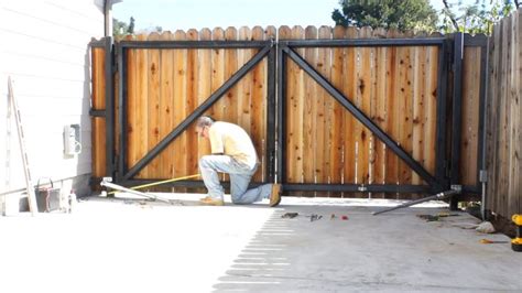 E8 300mm Dual Swing Gate Opener Installation | Fence gate design, Swing gate opener, Driveway ...