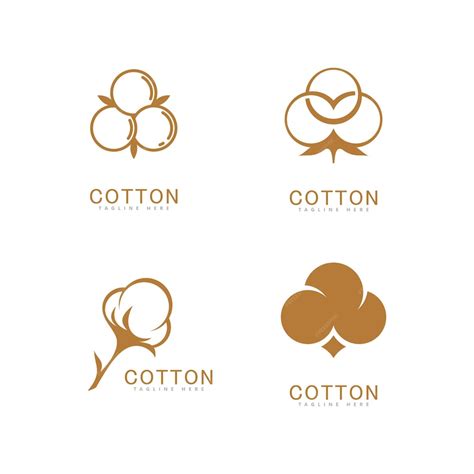 Premium Vector | Cotton logo vector template design