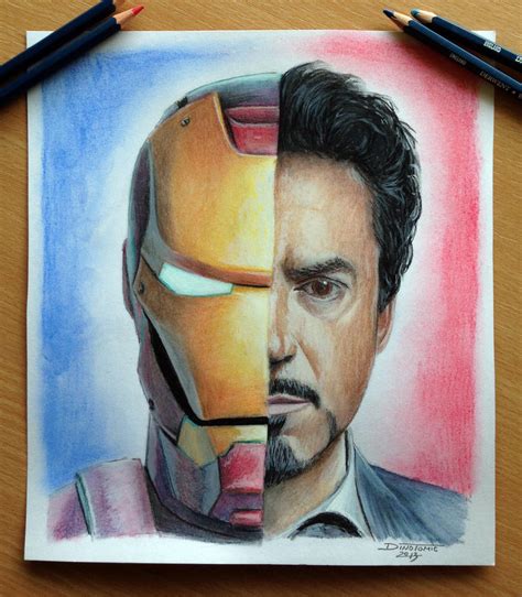 Iron Man / Tony Stark Color Pencil Drawing by AtomiccircuS on DeviantArt