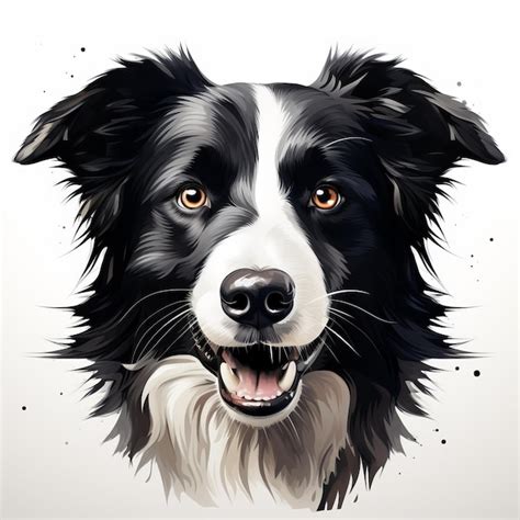 Premium Photo | Realistic Border Collie Vector Character Illustration