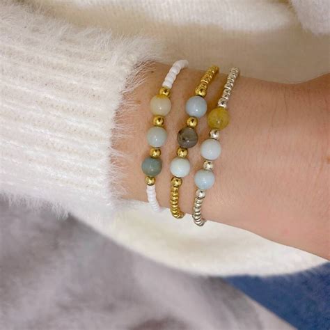 Customised Semi Precious Crystal Stacking Bracelet By The Lovely Edit ...