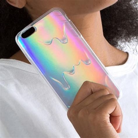 Super cute holographic iridescent style 3D Melting Ice Cream iPhone ...