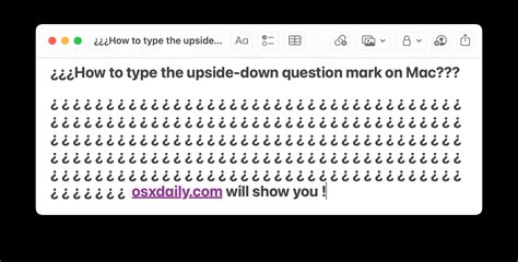 How to Type the Upside Down Question Mark on Mac