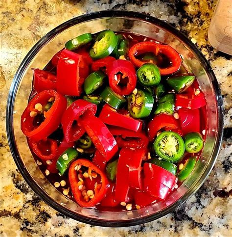 Pickled Fresno and Serrano peppers. : spicy | Stuffed peppers, Serrano ...