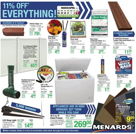 Menards Weekly Ad Flyer March 28 to April 3