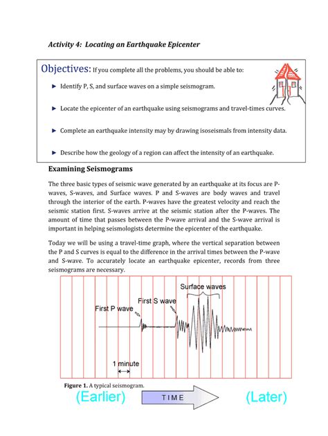 Earthquake Epicenter Worksheets 10th Grade