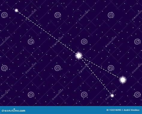 Sagitta Constellation. Starry Night Sky. Zodiac Sign. Cluster Of Stars ...