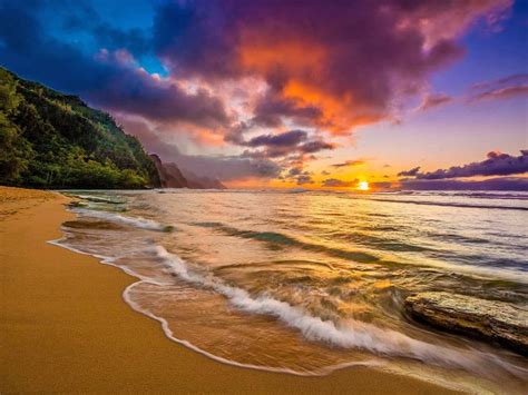 The 9 Best Swimming Beaches in Kauai | Sand In My Suitcase in 2021 | Beach sunset, Beach, Ocean ...