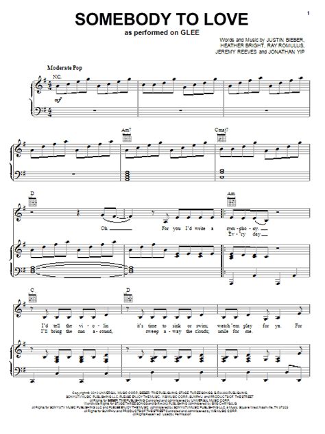 Somebody To Love | Sheet Music Direct