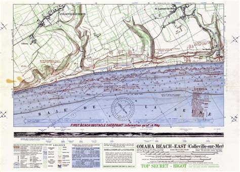 Omaha beach map. East section. D Day Tours - D-Day Tours of Normandy