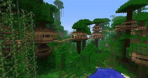 Tree Village (Jungle) Minecraft Map | Minecraft jungle house, Minecraft ...