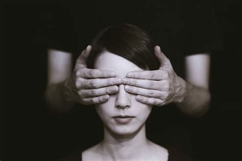 person, covering, eyes, woman, dark, room, woman eye, covered | Piqsels