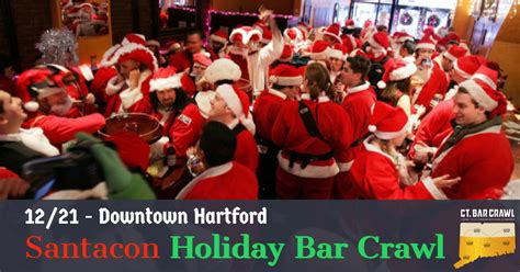 Santacon Holiday Bar Crawl 2019 – December 21st – Hartford, CT – CT BAR CRAWL