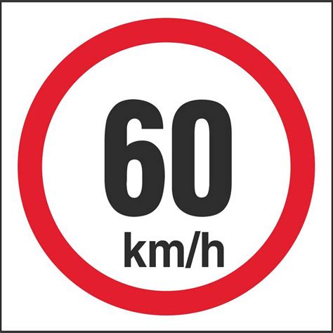 RUS 042 Speed Limit 60km/h | Regulatory Traffic Road Safety Signs