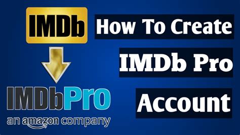 How To Create IMDb Pro Account - YouTube