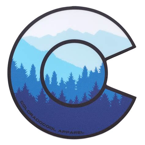 Layered Mountain Sticker - Blue - Shop Colorado Stickers Online - ColoradoCool Apparel