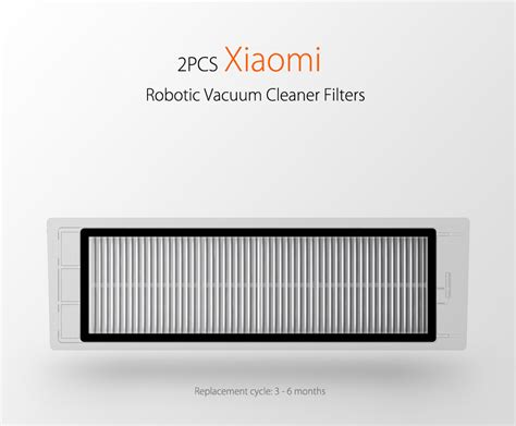 2pcs Xiaomi Robotic Vacuum Cleaner Filter For Mi Robot Filters ...