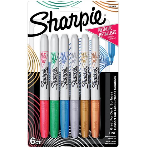 Sharpie Metallic Permanent Markers, Fine Point | Sharpie