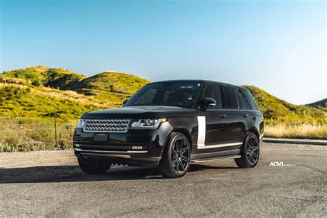 Black Range Rover Sport Supercharged - ADV08 FLOWspec Wheels in Satin Black