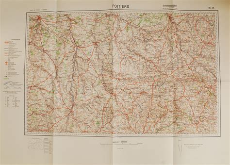 WWII German Map Poitiers, France – RJ Militaria