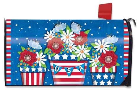 American Planter Patriotic Magnetic Mailbox Cover Primitive Briarwood Lane - Walmart.com