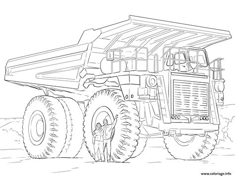 Coloriage Dump Camion Machine Dessin Camion à imprimer