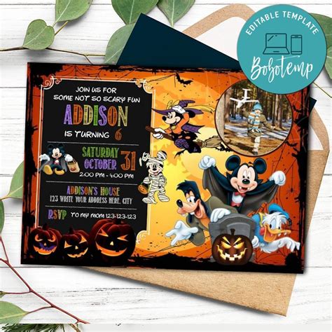 Mickey Mouse Clubhouse Halloween Party Invitation Printable | Bobotemp