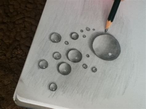 40 Realistic Water Drops Drawings And Tutorials - Bored Art