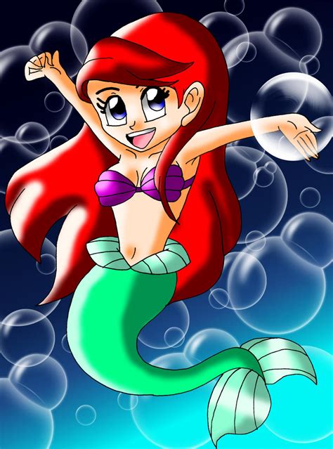 Ariel and the Bubbles by David3X on DeviantArt