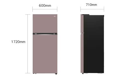 360L Top Freezer Fridge in Clay Pink Finish | LG MY