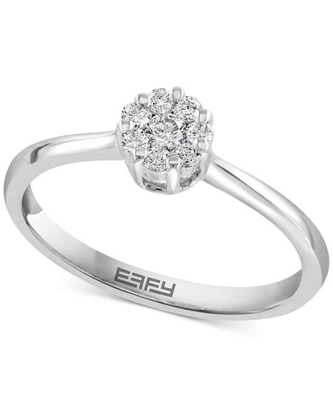 EFFY Collection EFFY® HEMATIAN Diamond Cluster Engagement Ring (1/5 ct ...