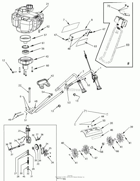 Mantis Tiller Parts Diagram