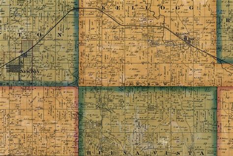 1871 Map of Jasper County Iowa | Etsy