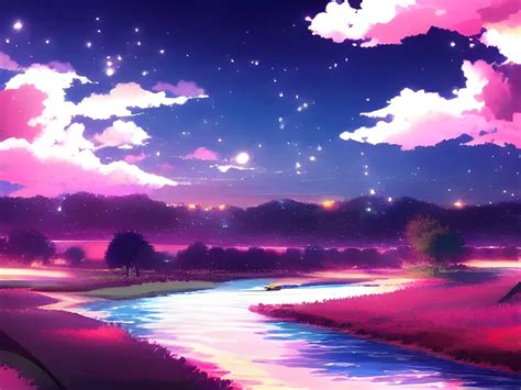 Landscape, anime, night | OpenArt