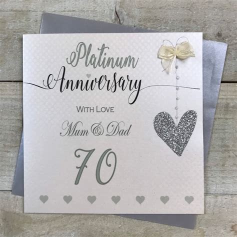 Platinum 70th Anniversary Card for Great Grandparents Husband - Etsy