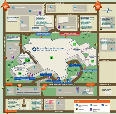 Campus Map & Parking at Long Beach Memorial | MemorialCare Health System | Orange County | Los ...