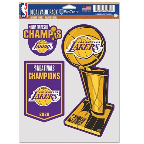 Los Angeles Lakers WinCraft 2020 NBA Finals Champions 5'' x 7'' Fan De ...