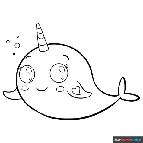 How to Draw a Cute Narwhal - Really Easy Drawing Tutorial