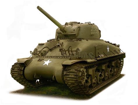 Tank, M4 Sherman Illustration Stock Illustration - Illustration of retro, military: 890788