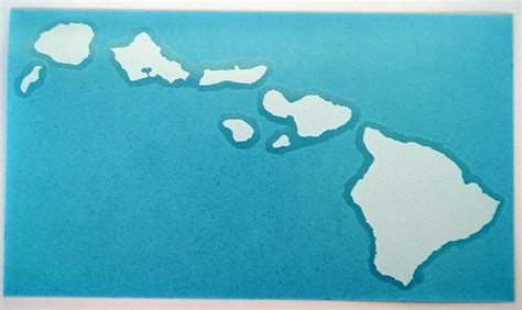 6 Hawaii Island Chain Diecut Sticker - Etsy